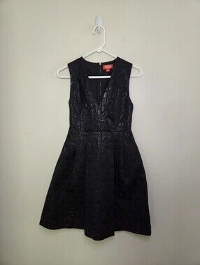 Women's Kirna Zabete At Target Black Jacqured Dress Sz 2